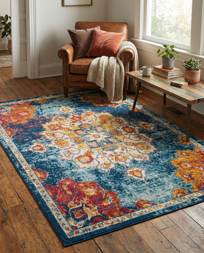 Beverly Grove Collection Area Rug - Melrose (Multi) Rectangle Multi  lifestyle 23