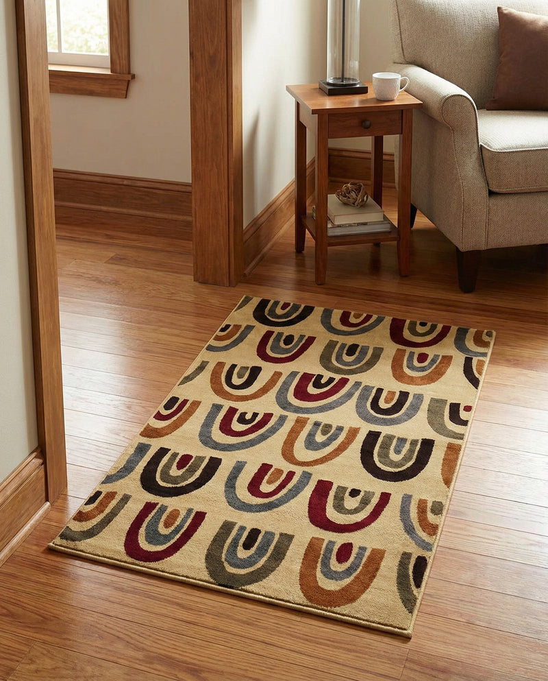 Bistro Lounge Collection Area Rug -  Breve Rectangle Cream  lifestyle 17