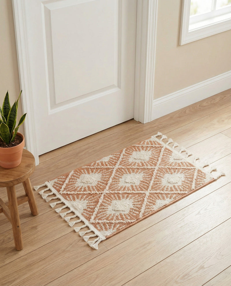 Sahara Chic Collection Area Rug - Marrakech Rectangle Rust Red  lifestyle 24