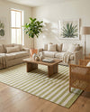 Seaside Stripes Collection Area Rug - Cabana (Green) Rectangle Green  lifestyle 15