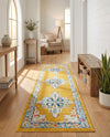 Beverly Grove Collection Area Rug -  Fairfax (Yellow) Runner Yellow  lifestyle 74