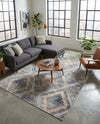 Aegean Elegance Collection Area Rug -  Rhodes Rectangle Gray Cream  lifestyle 5