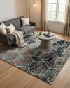 Trellis Mosaic Collection Area Rug - Arborville (Blue Multi) Square Blue Multi  lifestyle 80
