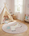 Wonder Tykes Collection Area Rug -  Tangle Round Pink  lifestyle 38