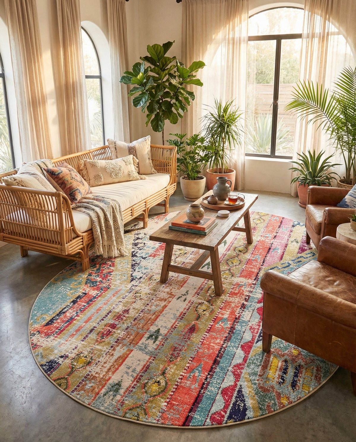Sedona Vista Collection Area Rug -  Cholla Oval Multi  lifestyle 106