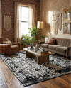Cascade Range Collection Area Rug -  Shasta (Black and White) Rectangle Black and White  lifestyle 15