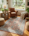 Mykonos Manor Collection Area Rug -  Paros Rectangle Salmon Pink  lifestyle 38