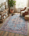 Zahara Oasis Collection Area Rug -  Casablanca Rectangle Blue  lifestyle 13