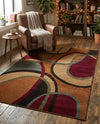 Bistro Lounge Collection Area Rug -  Macchiato Rectangle Multi  lifestyle 7