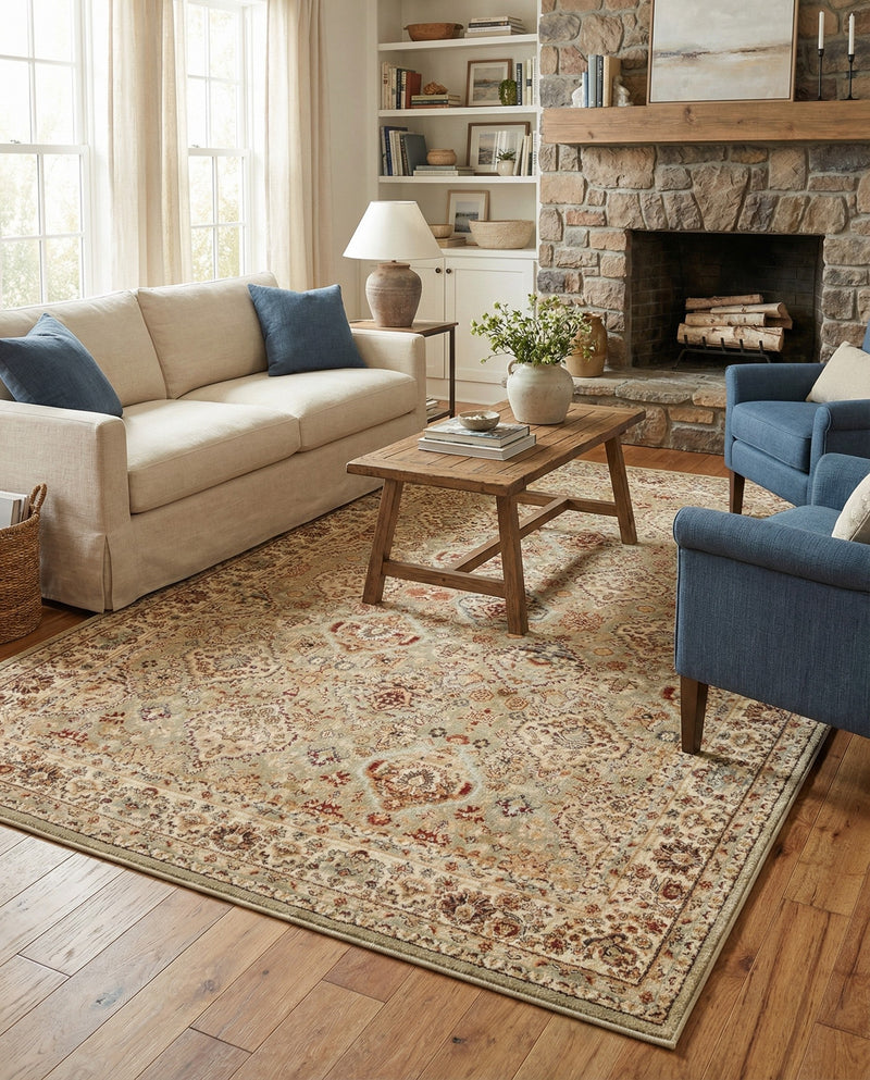 Jaipur Elegance Collection Area Rug -  Sawai Rectangle Light Green  lifestyle 17