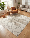 Trellis Mosaic Collection Area Rug - Arborville (Ivory) Square Ivory  lifestyle 66