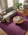 Plush Oasis Collection Area Rug - Serenity (Eggplant Purple) Square Eggplant Purple  lifestyle 55
