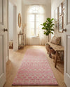 Mediterranean Lattice Collection Area Rug - Santorini (Pink) Runner Pink  lifestyle 30