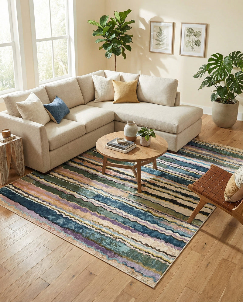 Urban Terrace Collection Area Rug -  Capri Rectangle Multi  lifestyle 17