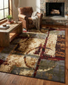 Bistro Lounge Collection Area Rug -  FlatWhite Rectangle Multi  lifestyle 15