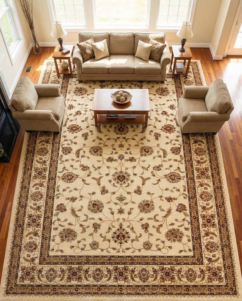 Jaipur Elegance Collection Area Rug -  Nahargarh (Cream) Rectangle Cream  lifestyle 14