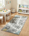 Wonder Tykes Collection Area Rug -  Enigma Runner Gray  lifestyle 49