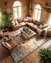 Savannah Soiree Collection Area Rug -  Everglade (Multi) Rectangle Multi  lifestyle 16