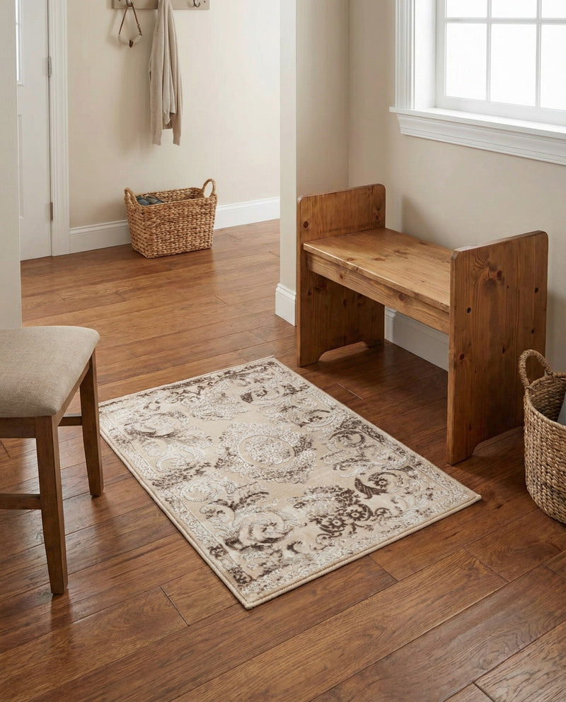 Bloomsbury Elegance Collection Area Rug - Mayfair Rectangle Beige  lifestyle 39