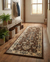 Isfahan Elegance Collection Area Rug - Naghsh-e Jahan (Brown) Runner Brown  lifestyle 39