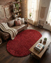 Alpine Plush Collection Area Rug -  Cortina (Poppy) Oval Poppy  lifestyle 64