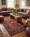Caribbean Cove Collection Area Rug -  Mustique Rectangle Fuchsia  lifestyle 33