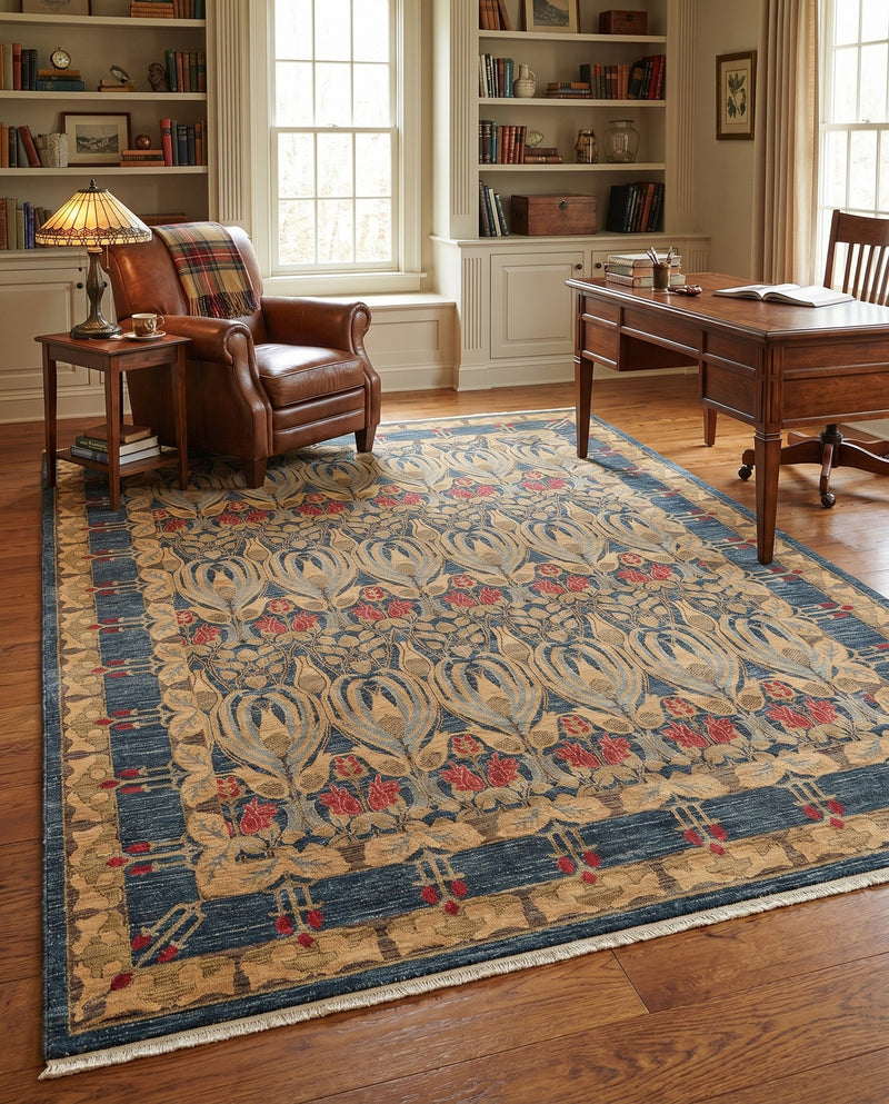 Chelsea Elegance Collection Area Rug -  Brompton (Navy Blue) Rectangle Navy Blue  lifestyle 49