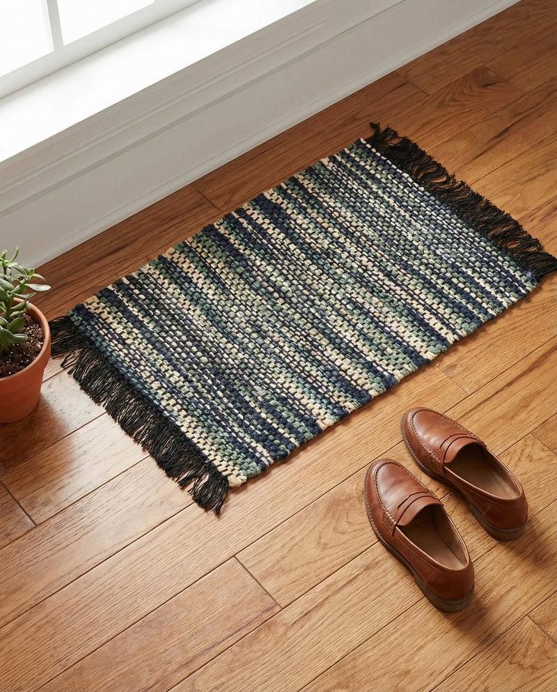Savannah Jute Collection Area Rug - Nantucket Rectangle Green and Ivory  lifestyle 49