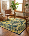 Riviera Elegance Collection Area Rug -  Menton (Navy Blue) Square Navy Blue  lifestyle 57