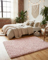Eternal Plush Oasis Collection Area Rug -  Tranquility (Pink Lace) Rectangle Pink Lace  lifestyle 30