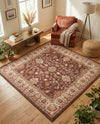 Casablanca Tapestry Collection Area Rug -  Marrakech (Coffee Brown) Square Coffee Brown  lifestyle 21