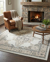Beverly Grove Collection Area Rug -  Fairfax (Ivory) Square Ivory  lifestyle 80