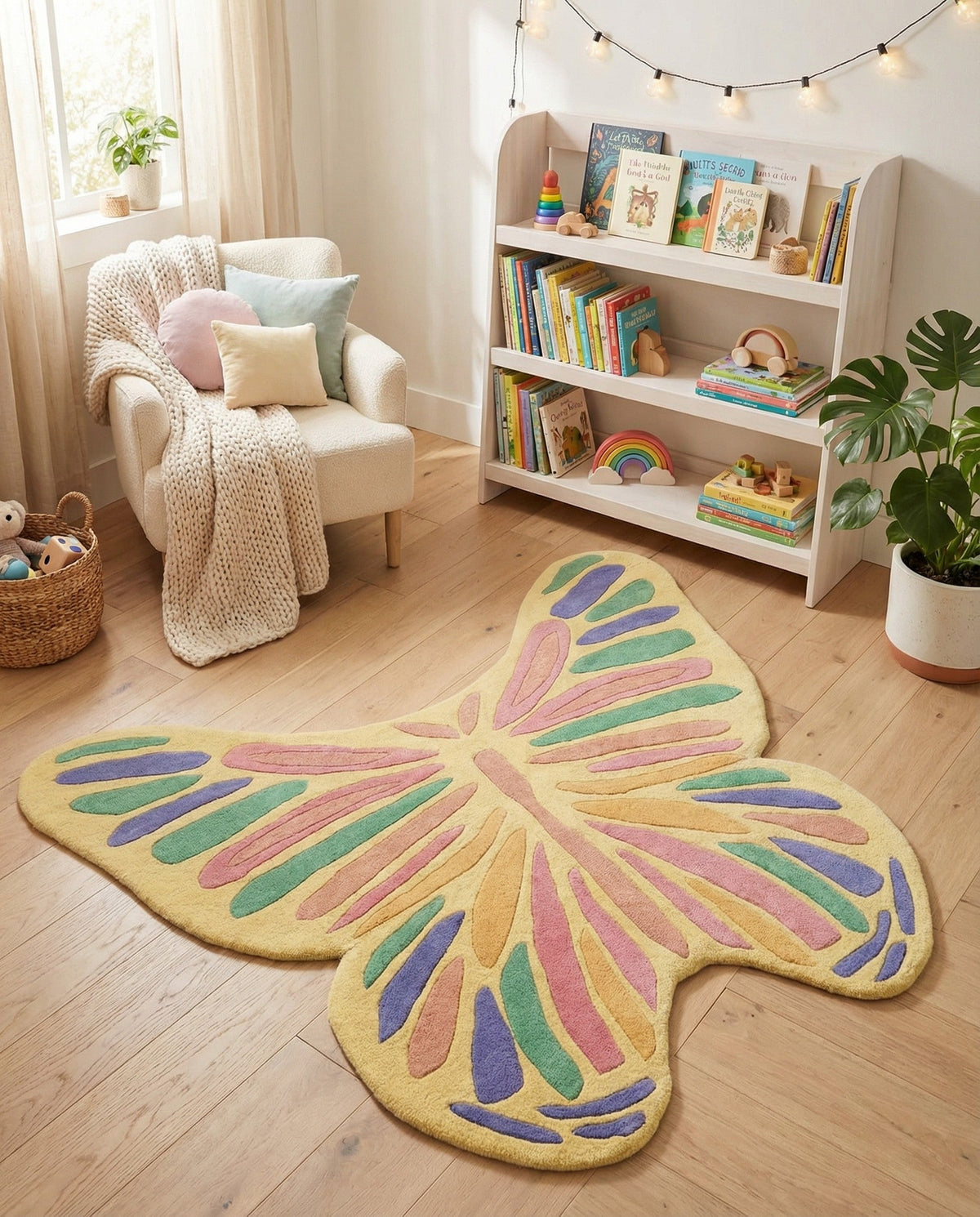 Whimsy Wonders Wool Collection Area Rug -  Ocean Rectangle Multi  lifestyle 9
