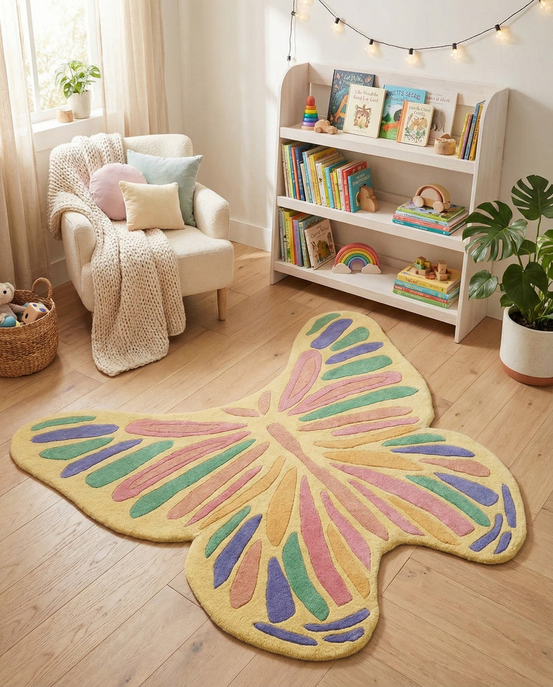 Whimsy Wonders Wool Collection Area Rug -  Ocean Rectangle Multi  lifestyle 9