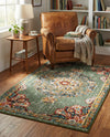 Brighton Terrace Collection Area Rug - Hove (Green) Rectangle Green  lifestyle 23