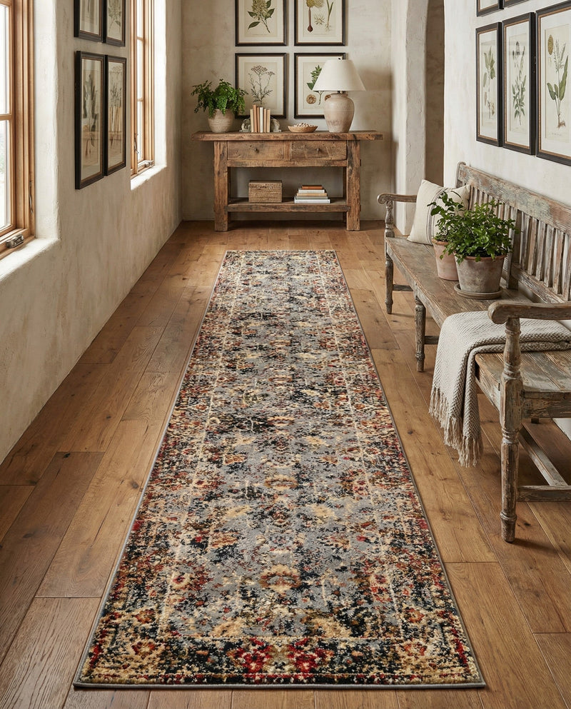 Neptune Elegance Collection Area Rug -  Galatea (Blue) Runner Blue  lifestyle 33