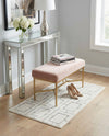 Hollywood Luxe Collection Area Rug -  Beverly (White Silver) Rectangle White Silver  lifestyle 12