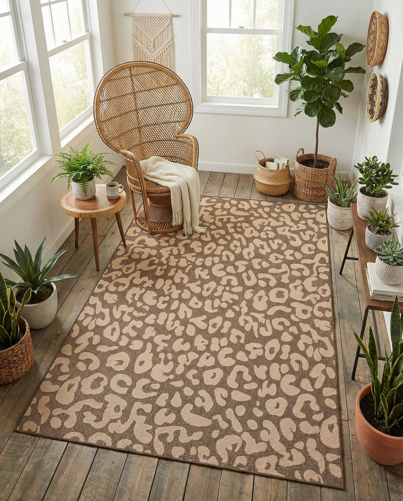 Sahara Sands Collection Area Rug -  Buto Rectangle Brown  lifestyle 29