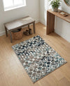Mediterranean Lattice Collection Area Rug - Santorini (Multi Gray Blue) Rectangle Multi Gray Blue  lifestyle 19