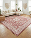 Tribal Terrace Treasures Collection Area Rug -  Incan Isle (Rust Red) Square Rust Red  lifestyle 26