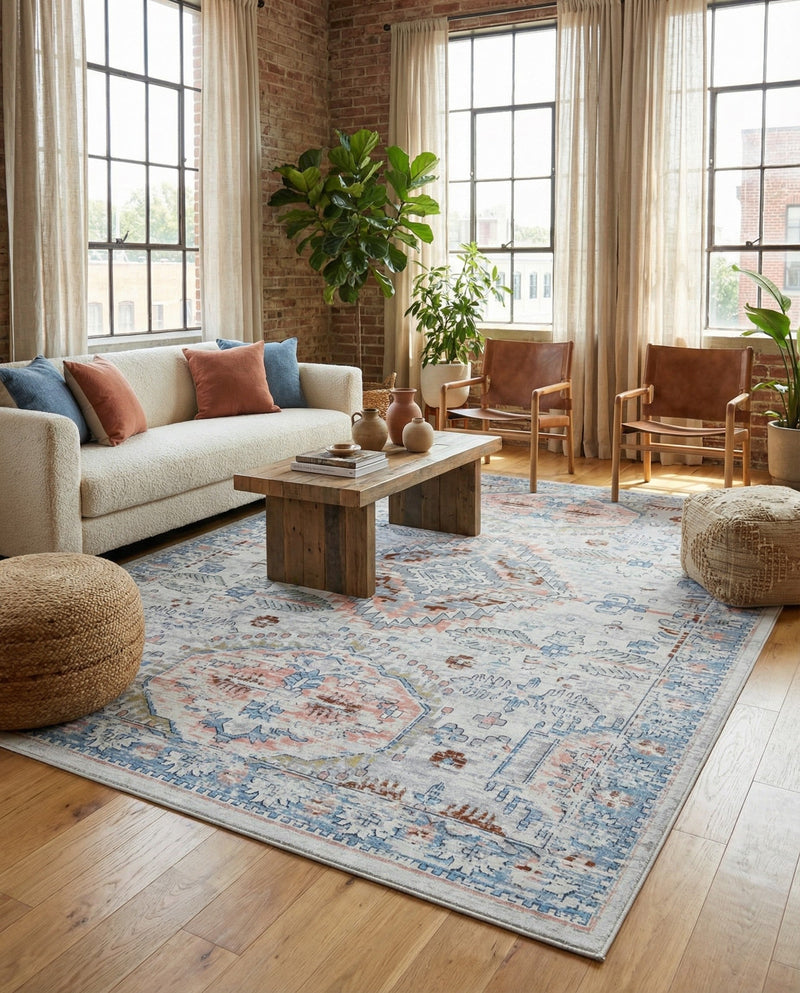 Aegean Elegance Washables Collection Area Rug -  Patmos Rectangle Ivory  lifestyle 13