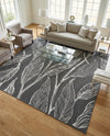 Seaside Blooms Collection Area Rug -  Evergreen (Ivory Charcoal) Square Ivory Charcoal  lifestyle 40