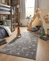 Wonder Tykes Collection Area Rug -  Jigsaw Runner Gray  lifestyle 74