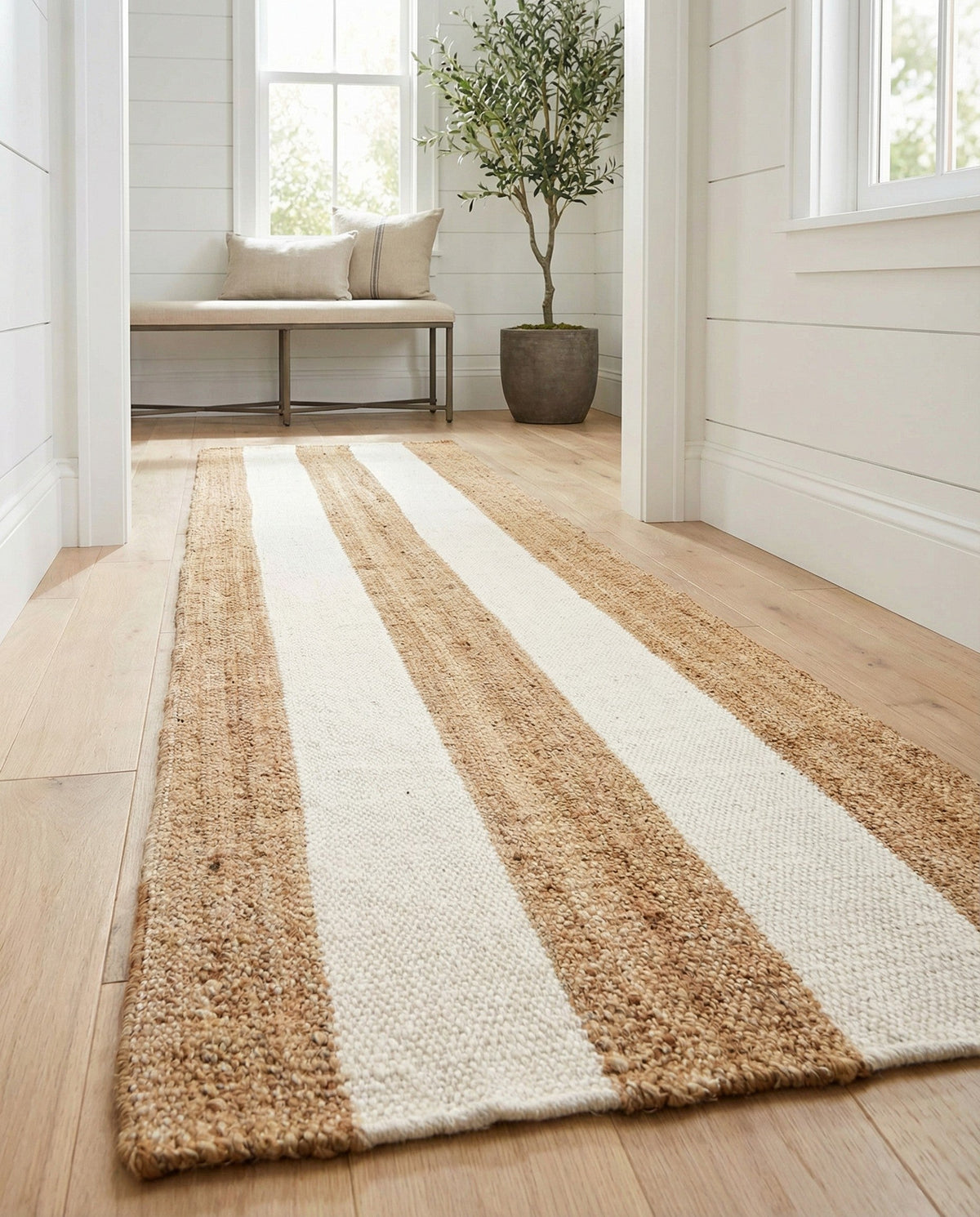 Martha's Vineyard Blueprints Collection Area Rug - Edgartown Runner Tan Sand  lifestyle 156