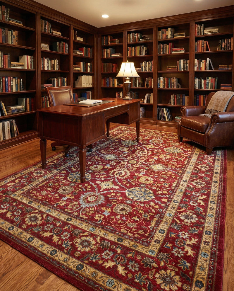 Chelsea Elegance Collection Area Rug -  Osterley Rectangle Red  lifestyle 40