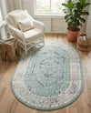 Adriana Terrace Collection Area Rug - Capri (Aqua) Oval Aqua  lifestyle 25