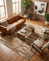 Sienna Collection Area Rug -  Veneto Rectangle Caramel and Ivory  lifestyle 29