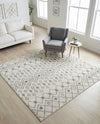 Mediterranean Lattice Collection Area Rug - Santorini (Ivory and Gray) Square Ivory and Gray  lifestyle 81