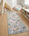 Wonder Tykes Collection Area Rug -  Hued Runner Gray  lifestyle 42