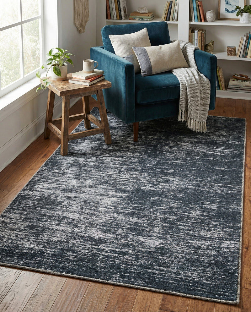 Sahara Essence Collection Area Rug - Oasis (Black) Rectangle Black  lifestyle 6
